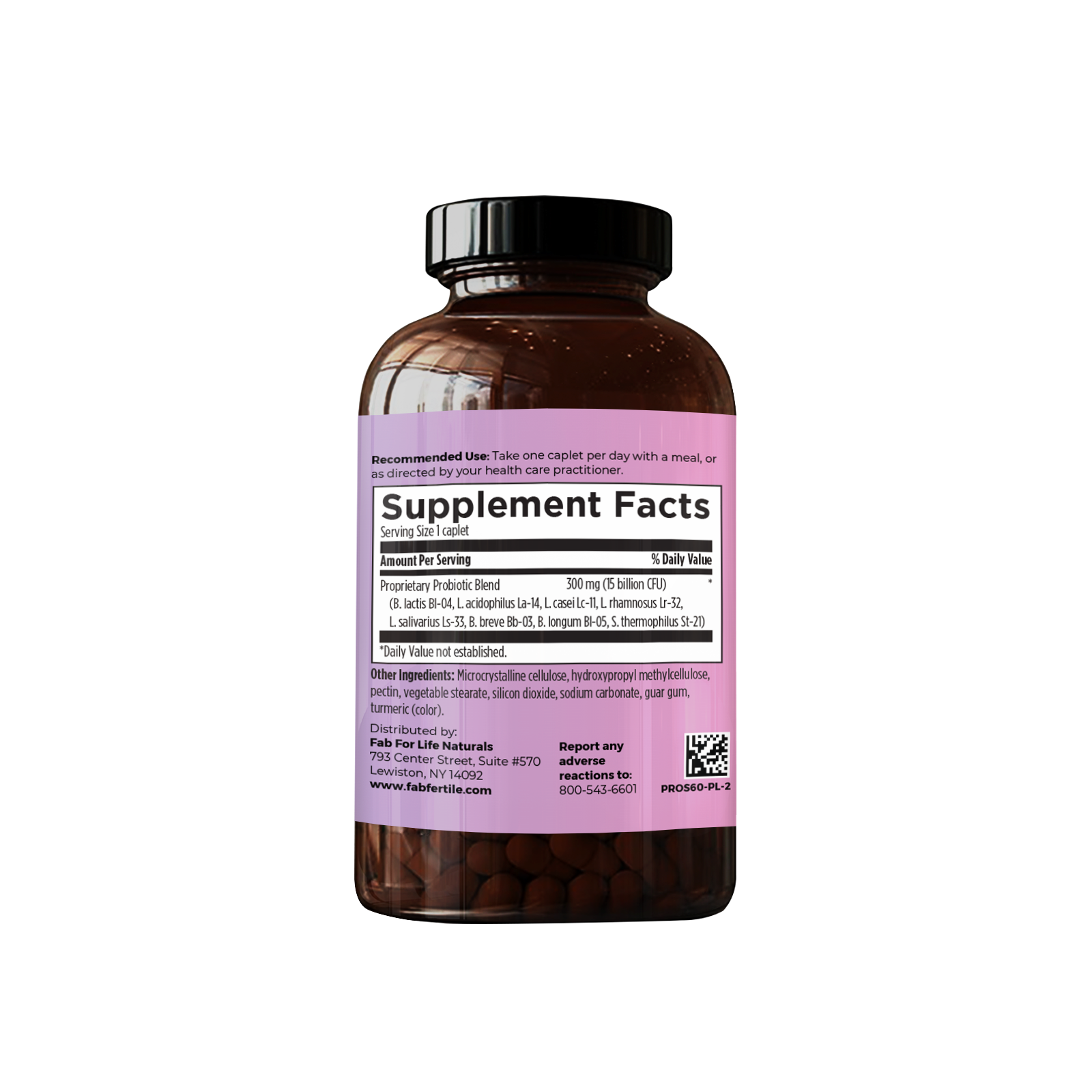 Probiotic Supplement supp facts