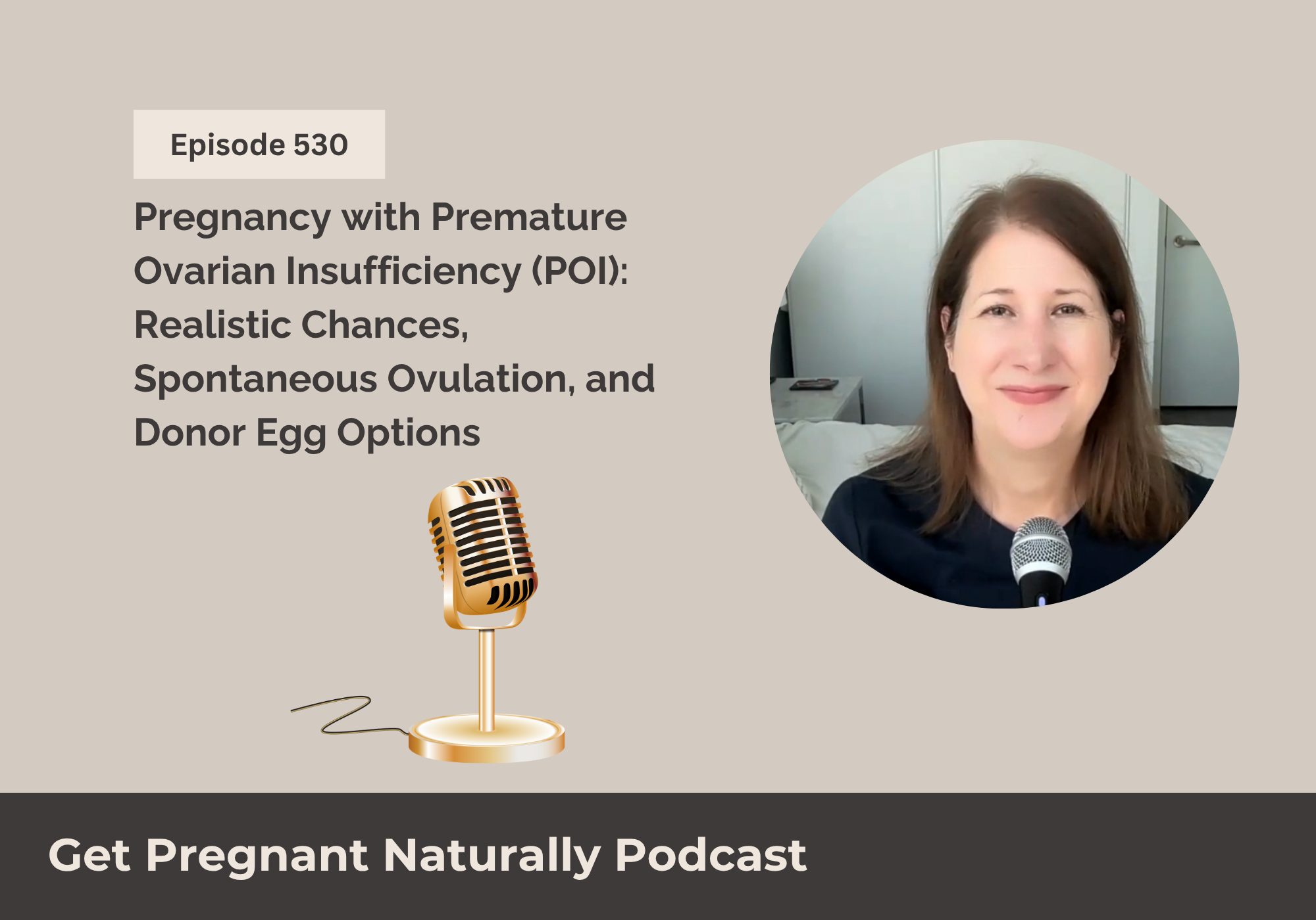Sarah Clark, host of Get Pregnant Naturally, discussing functional fertility strategies for POI and ovulation.