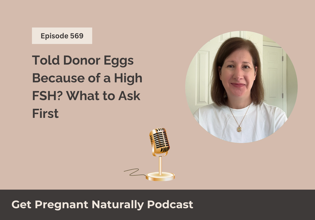 Sarah Clark recording fertiity podcast about donor eggs because of high FSH