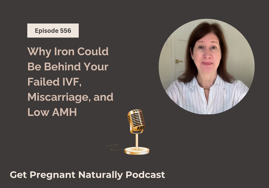 Sarah Clark, founder of Fab Fertile, recording the Get Pregnant Naturally podcast on iron deficiency and failed IVF outcomes
