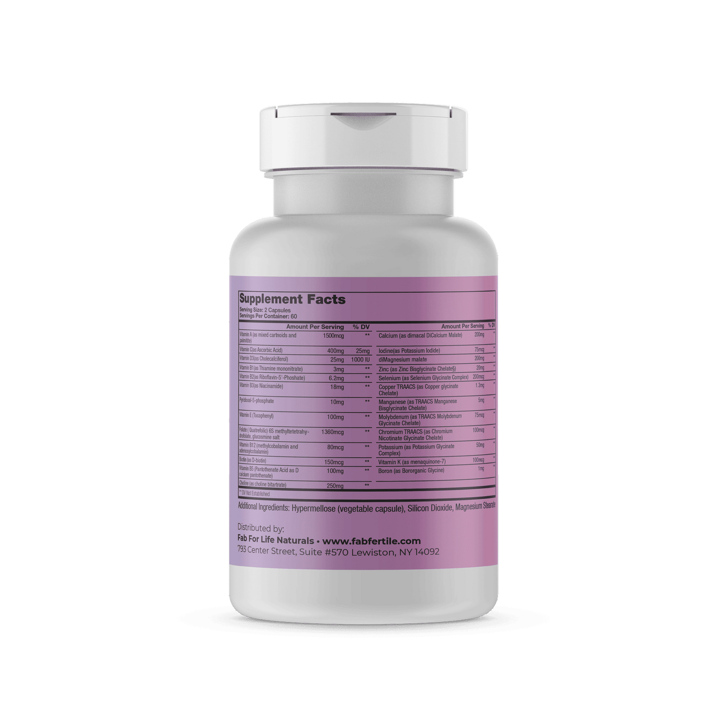 prenatal fab supp facts