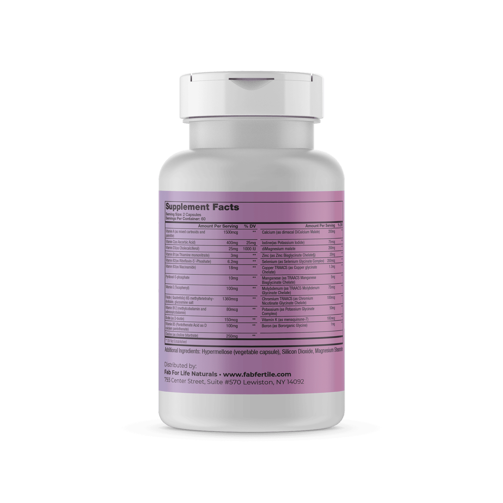 prenatal fab supp facts